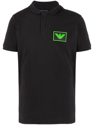 Poloskjorte Emporio Armani svart