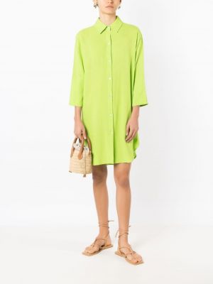 Sukienka koszulowa na guziki Lenny Niemeyer zielona