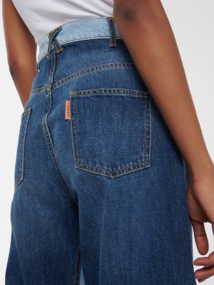 Voľné džínsy s vysokým pásom Dodo Bar Or modrá