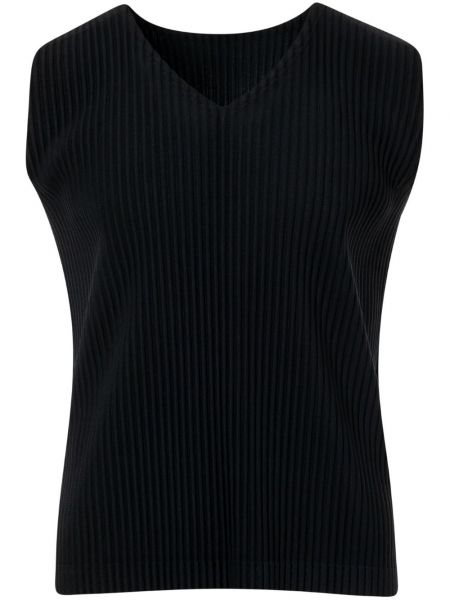 Plisseret vest Issey Miyake sort