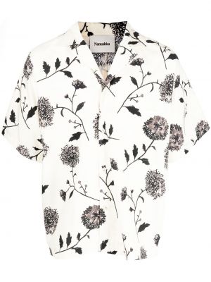 Camicia a fiori Nanushka bianco