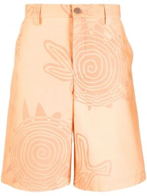 Bermuda kratke hlače s potiskom Jacquemus oranžna
