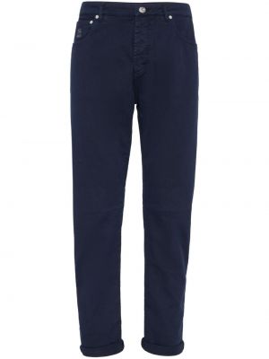 Pantalon chino en coton Brunello Cucinelli bleu
