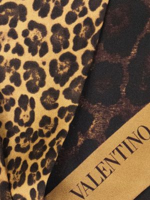 Hodvábny šál s potlačou s leopardím vzorom Valentino