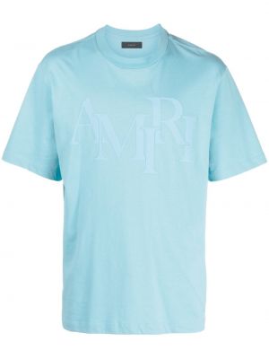 Kokvilnas t-krekls Amiri zils