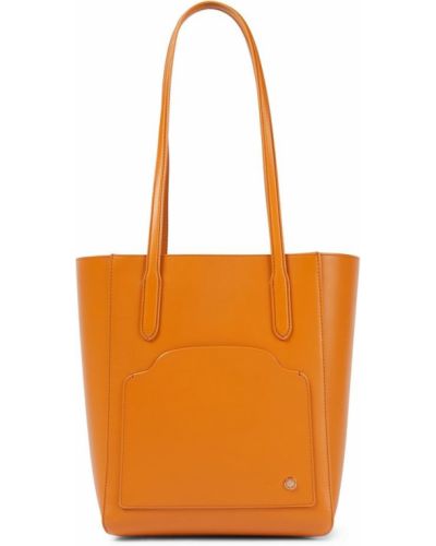 Кожени шопинг чанта Loro Piana оранжево