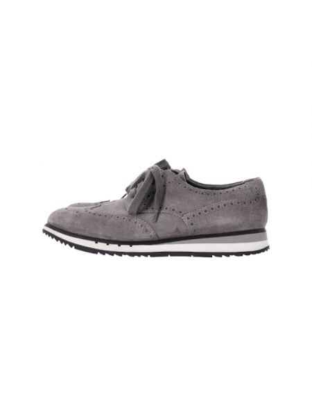 Zapatos brogues retro Prada Vintage gris