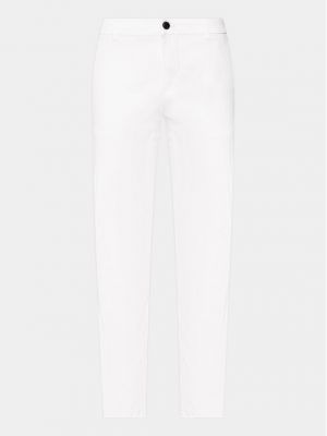 Pantaloni chino slim fit Lindbergh alb