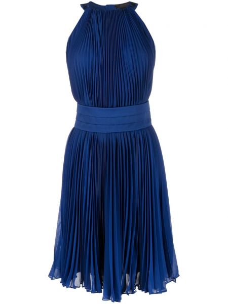 Плисирана рокля Max Mara синьо