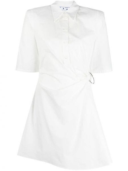 Mini vestido con volantes Off-white blanco