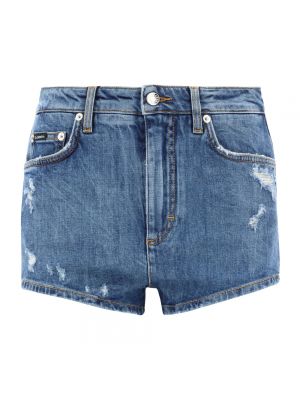 Slim fit high waist jeans shorts Dolce & Gabbana blau