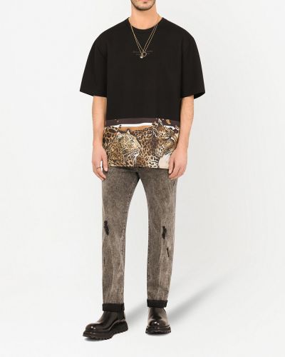 Camiseta leopardo Dolce & Gabbana negro