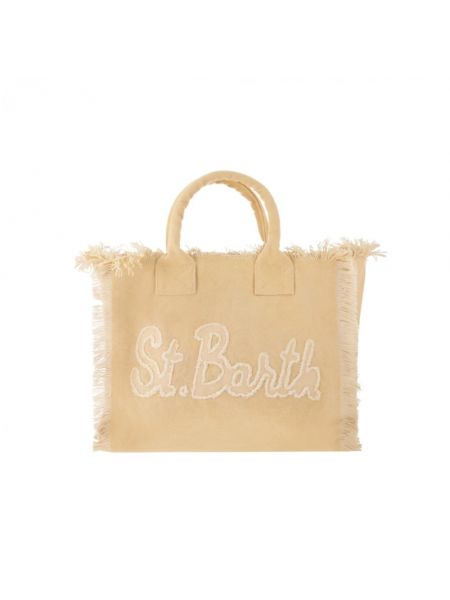 Bolsa de playa con flecos Mc2 Saint Barth beige