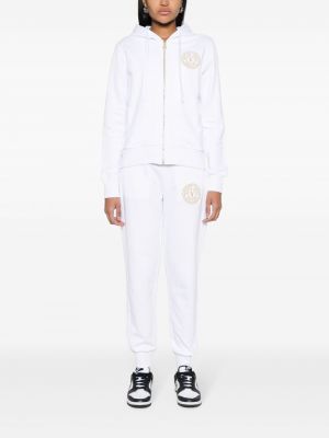 Hoodie mit stickerei mit reißverschluss Versace Jeans Couture