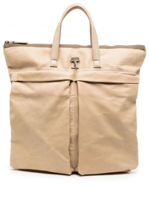 Lær shoppingbag Visvim brun