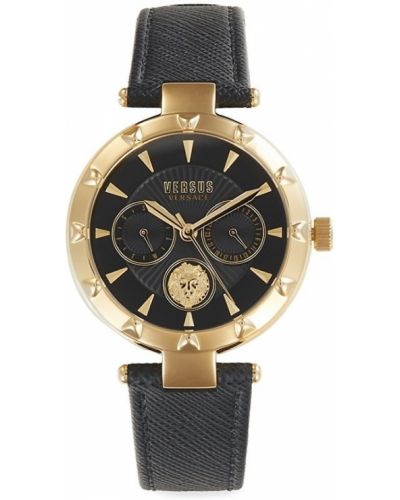 Кожаные с ремешком часы Versus Versace, черные