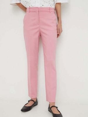 Pantaloni cu talie înaltă de in Liviana Conti roz