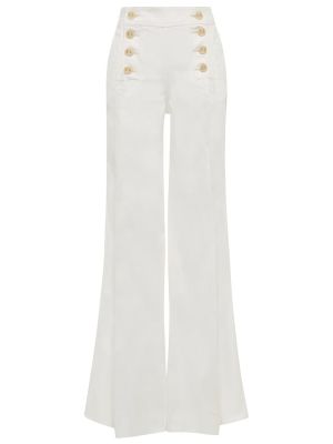 Pantalon taille haute Zimmermann blanc