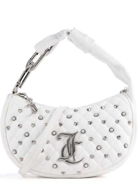 Кожаная сумка с жемчугом из искусственной кожи Juicy Couture белая