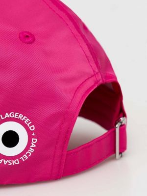 Kšiltovka s aplikacemi Karl Lagerfeld růžová