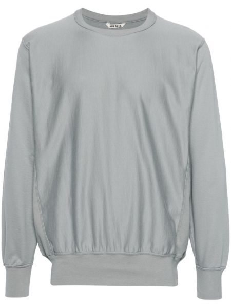 Sweat-shirt long en coton col rond Auralee