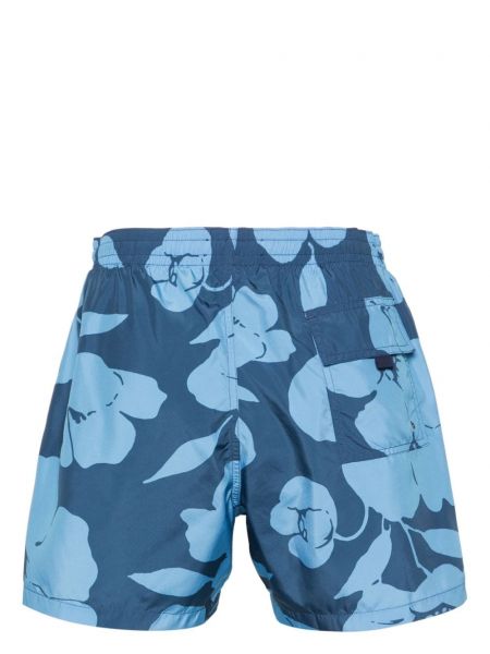 Geblümte shorts mit print Canali blau