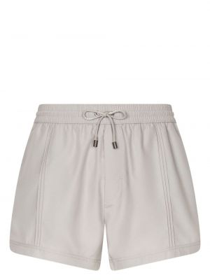 Leder shorts Dolce & Gabbana grau