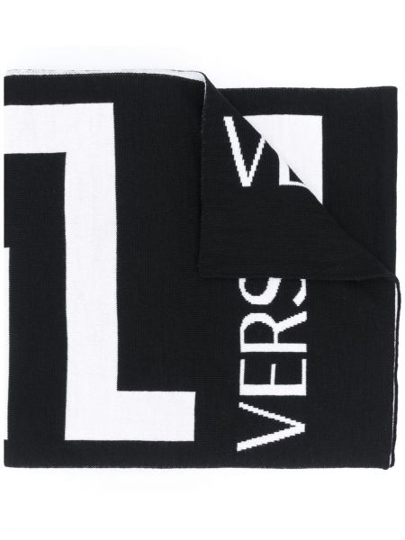 Bufanda de tejido jacquard Versace negro