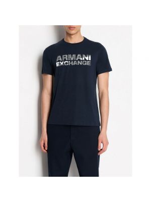 Koszulka Armani niebieska