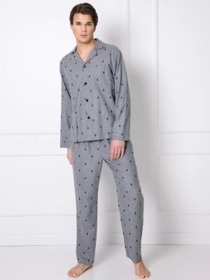 Pidžama s melange uzorkom Aruelle siva