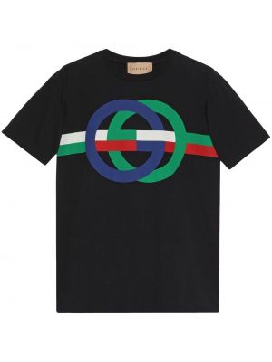 T-krekls ar apdruku Gucci melns
