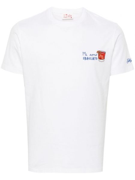 Koszulka bawełniana Mc2 Saint Barth biała