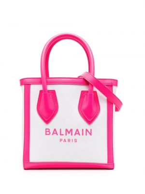 Trykt shoppingbag Balmain hvit