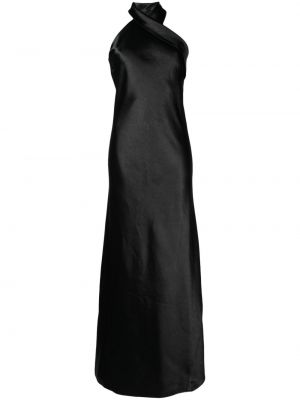 Сатенена вечерна рокля Galvan London черно