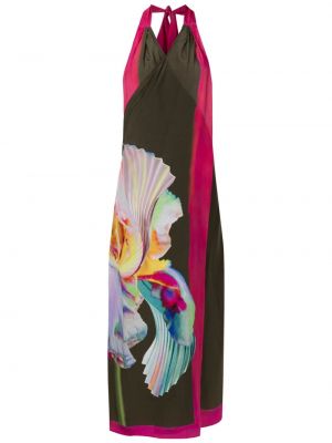 Svilena haljina s cvjetnim printom s printom Lenny Niemeyer