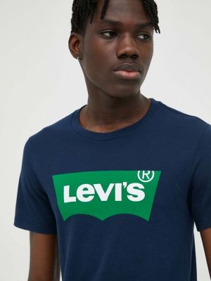 Памучна тениска с дълъг ръкав с принт Levi's® червено