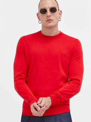 Sweter bawełniany Hugo czerwony