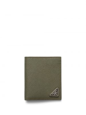 Kožená peňaženka Prada zelená