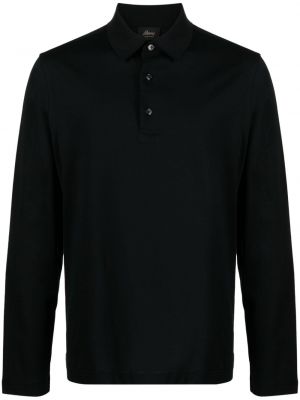 Kokvilnas polo krekls Brioni melns