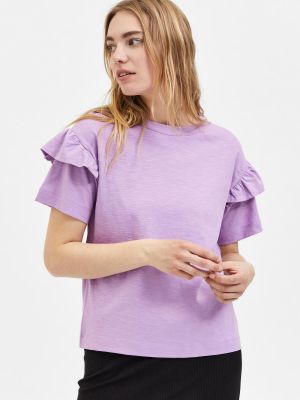 T-shirt Selected Femme violet