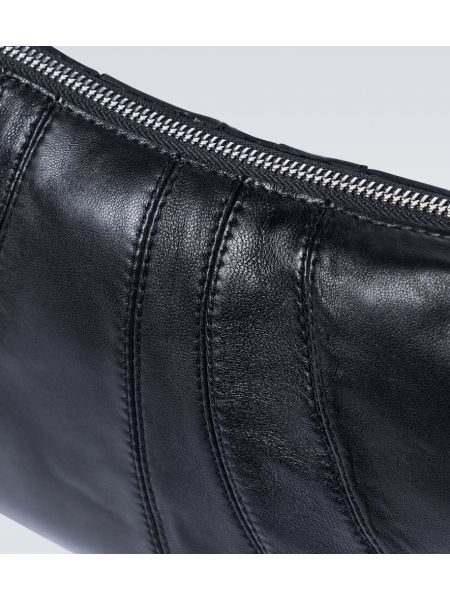 Kožená látková taška Lemaire čierna