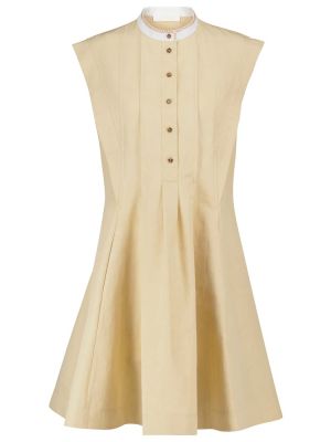 Mini vestido de lino de algodón Chloé