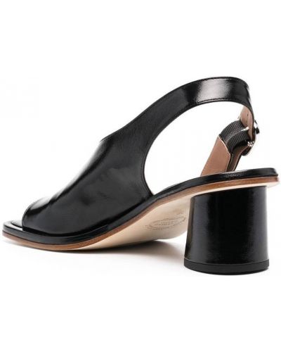 Lakované kožené sandály Scarosso černé