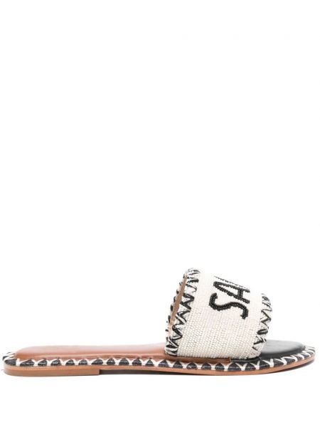 Sandales avec perles en cuir à imprimé De Siena Shoes