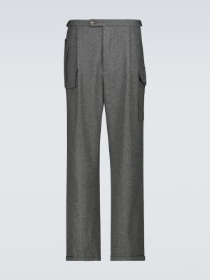 Plisované vlněné klasické kalhoty Winnie New York šedé