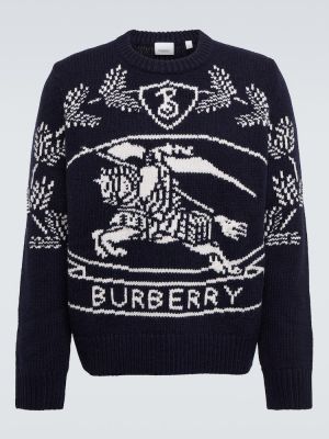 Pull en laine Burberry bleu