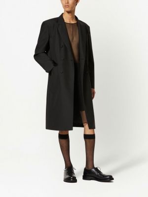 Manteau en laine Valentino Garavani noir