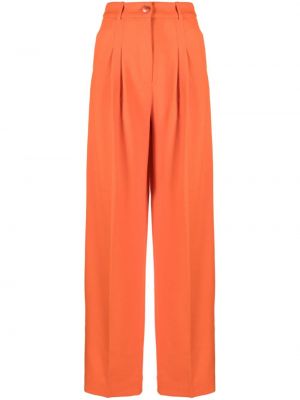 Plisirane hlače Essentiel Antwerp oranžna
