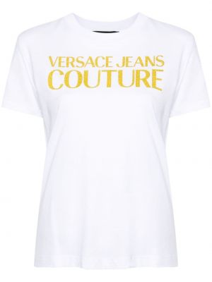 Tričko s potiskem Versace Jeans Couture bílé