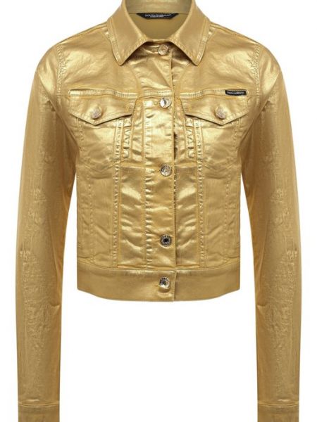 Джинсовая куртка Dolce & Gabbana золотая